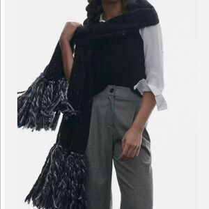Anthropologie Scarf/Wrap Black Fringed Super Soft NWOT


73 inch long